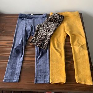 Girls’ bundle of Crewcuts velvet and corduroy leggings.